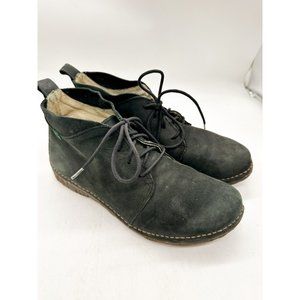 Shepherd of Sweden Leather Ankle Boots Lace Up Sheepskin Winter 9.5